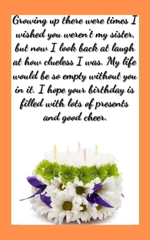 small sister birthday quotes